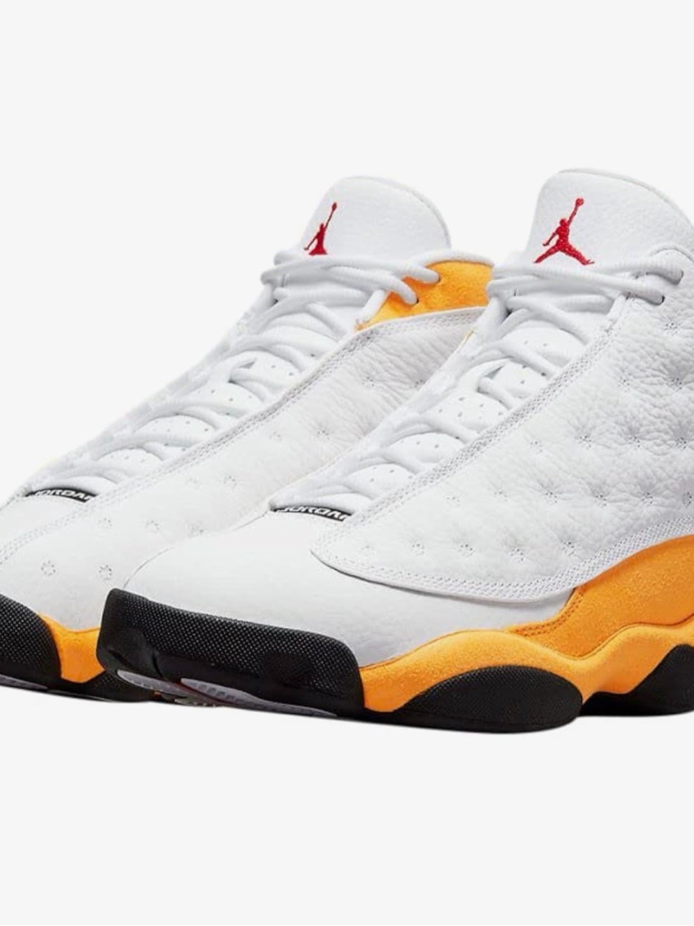 Air Jordan 13 Kids White Orange Sneakers